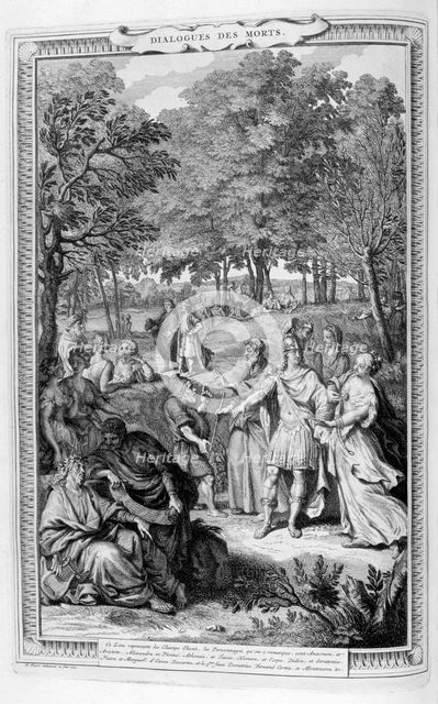 Dialogues of the Dead, 1728.  Artist: Bernard Picart