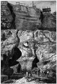 Diamond mine, Kimberley, South Africa, 1896. Artist: Anon