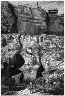 Diamond mine, Kimberley, South Africa, 1896. Artist: Anon