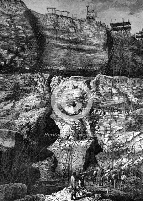 Diamond mine, South Africa, 19th century.Artist: St de Dree