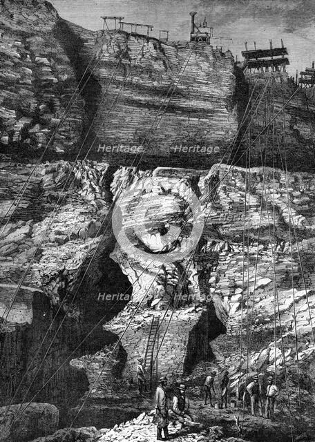 Diamond mine, South Africa, 19th century.Artist: St de Dree