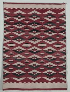 Diamond Network Style Rug, c. 1890-1900. Creator: Unknown