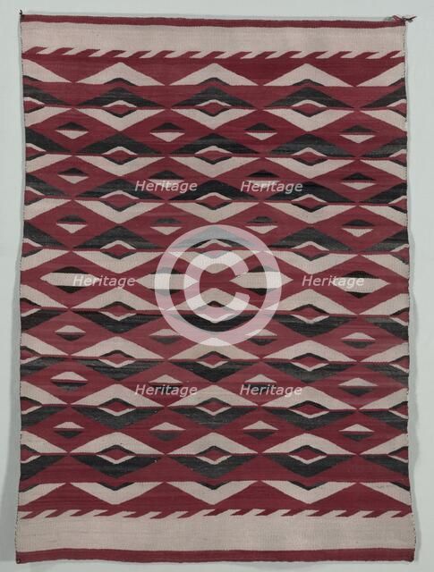 Diamond Network Style Rug, c. 1890-1900. Creator: Unknown.