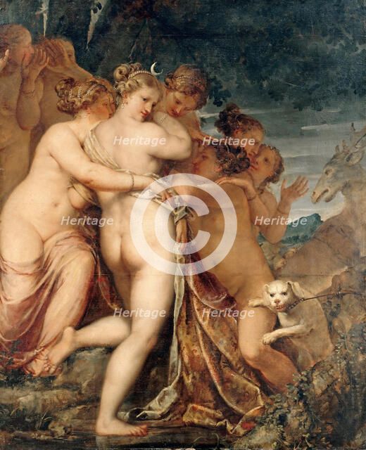 Diana and Actaeon, ca. 1600. Creator: Liberi, Pietro (1605-1687).