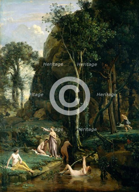 Diana and Actaeon (Diana Surprised in Her Bath), 1836. Creator: Jean-Baptiste-Camille Corot.