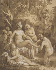 Diana and Actaeon, late 18th-early 19th century. Creator: Joseph Bergler