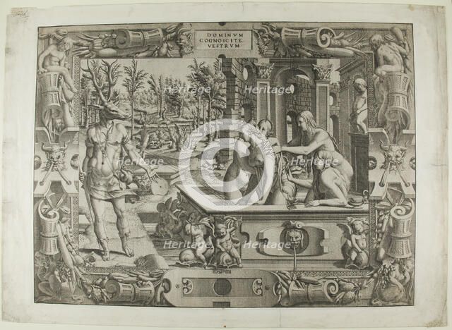 Diana and Actaeon (the Metamorphosis of Acteon), 1544. Creator: Jean Mignon.