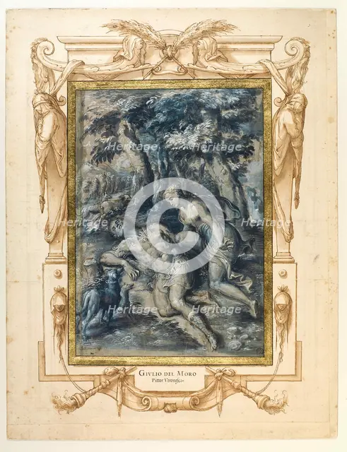Diana and Endymion, 16th century. Creator: Marco del Moro (c. 1536-1586).
