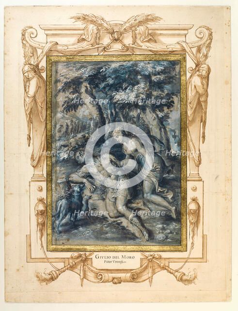 Diana and Endymion, 16th century. Creator: Marco del Moro (c. 1536-1586).