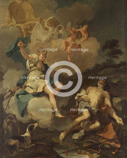 Diana and Endymion, 1723. Creator: Giovanni Battista Pittoni the Younger.