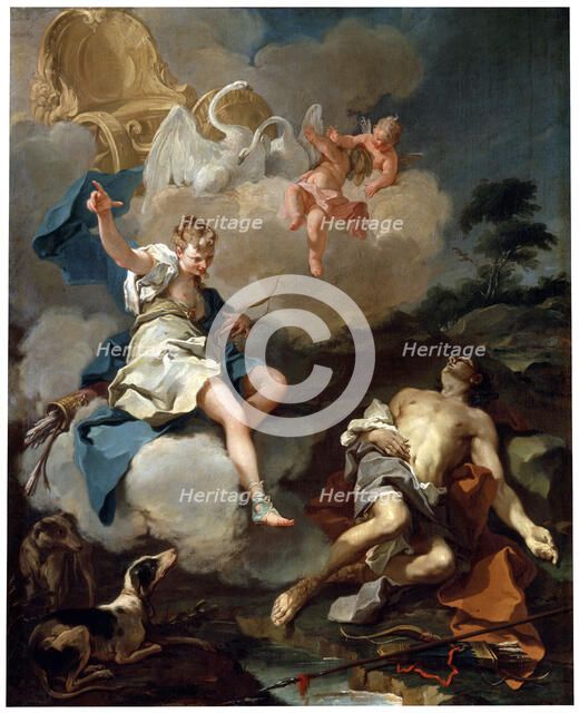 'Diana and Endymion', 1723. Artist: Giovanni Battista Pittoni the Younger