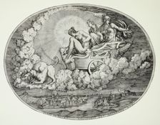 Diana and Her Chariot, Printed 1541. Creator: Marcantonio Raimondi