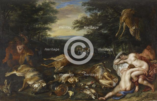 Diana and Her Nymphs after Their Hunt, 1630-1639. Creator: Jan Brueghel the younger.