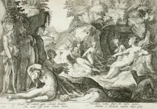 Diana and Her Nymphs Discovering Callisto's Pregnancy, published 1590. Creator: Hendrik Goltzius