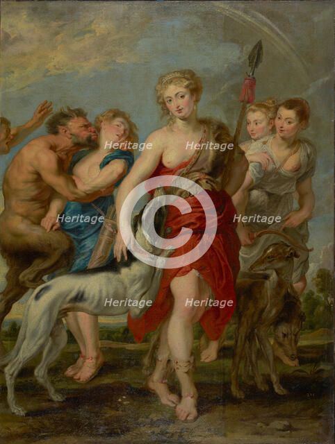 Diana and Her Nymphs on the Hunt, 1627-1628. Creator: Workshop of Peter Paul Rubens.