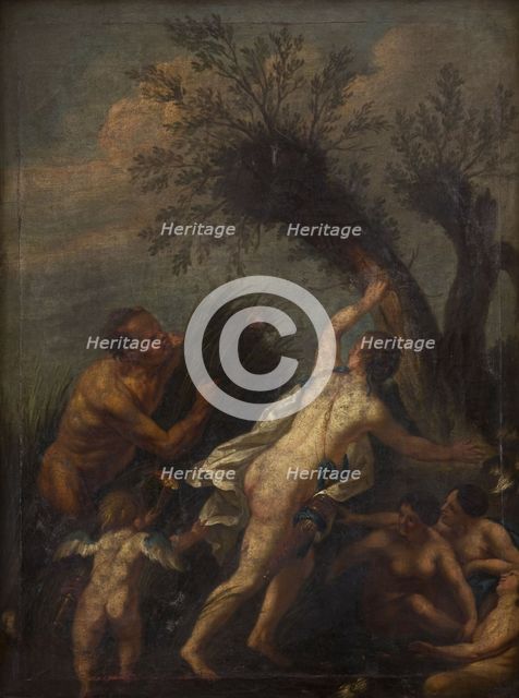 Diana and Her Nymphs Surprised by Satyr, 17th-18th centuries. Creator: Unknown.