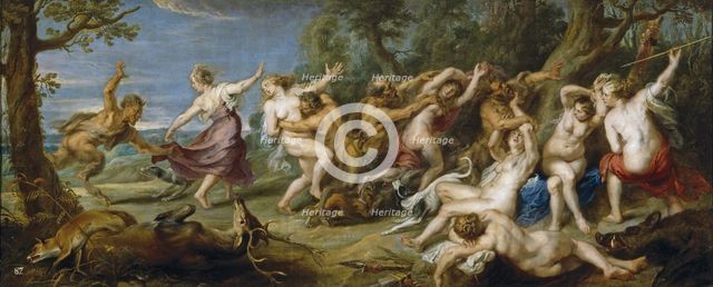 Diana and her Nymphs surprised by Satyrs, 1638-1640. Artist: Rubens, Pieter Paul (1577-1640)
