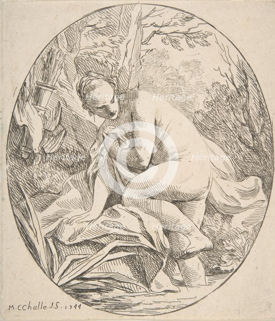 Diana at the Bath, 1744. Creator: Charles Michel-Ange Challe.