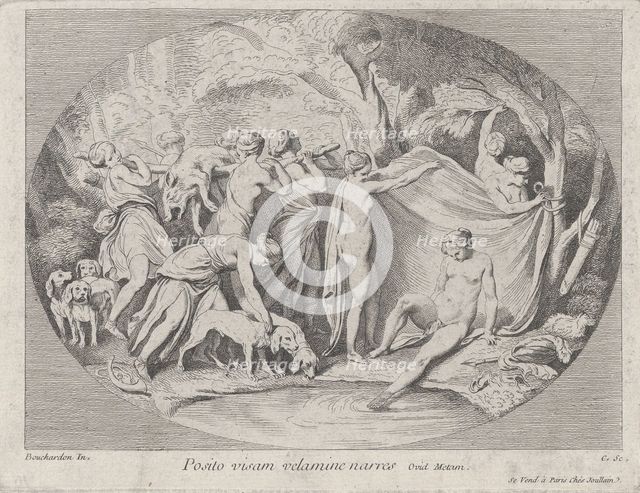 Diana at the Bath After Returning from the Hunt, ca. 1730-60. Creator: Caylus, Anne-Claude-Philippe de.