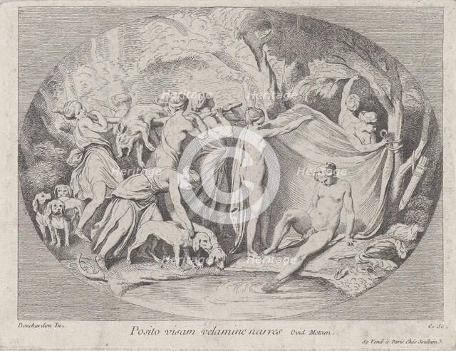 Diana at the Bath After Returning from the Hunt, ca. 1730-60. Creator: Caylus, Anne-Claude-Philippe de.