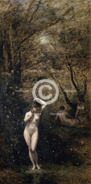 'Diana Bathing', 1873-1874.  Artist: Jean-Baptiste-Camille Corot    