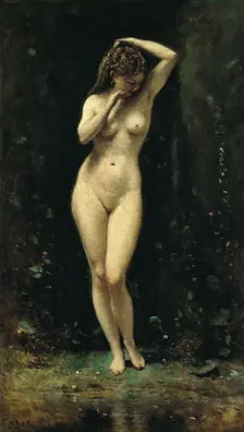 Diana Bathing (The Fountain). Artist: Corot, Jean-Baptiste Camille (1796-1875)