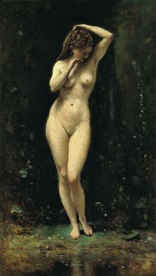 Diana Bathing (The Fountain). Artist: Corot, Jean-Baptiste Camille (1796-1875)