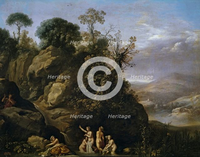 Diana bathing with her Nymphs, c1624. Creator: Cornelis van Poelenburgh.