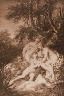 Diana bathing surrounded by five nymphs. Creator: Jacques Charlier