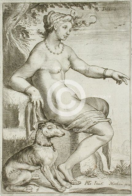 Diana, between 1607 and 1610. Creator: Jacob Matham.