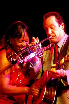 Diana Braithwaite with Chris Whiteley, The Hawth Theatre, Crawley, West Sussex. Artist: Brian O'Connor