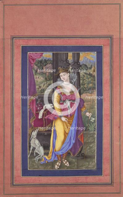 Diana, Goddess of the Hunt, Folio from the Davis Album, early 17th century. Creator: Unknown.
