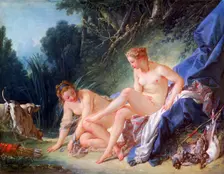 Diana Getting out of Her Bath 1742. Artist: François Boucher