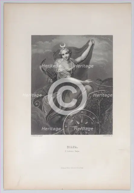 Diana on her chariot, 1832-1902. Creator: Albert Henry Payne.