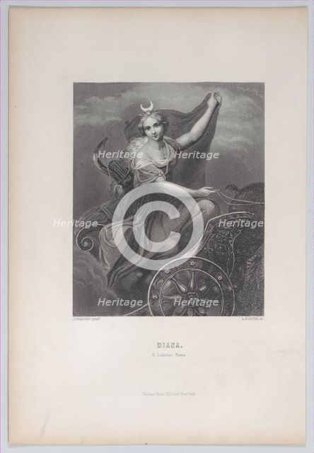 Diana on her chariot, 1832-1902. Creator: Albert Henry Payne.