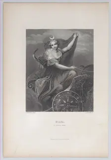 Diana on her chariot, 1832-1902. Creator: Albert Henry Payne