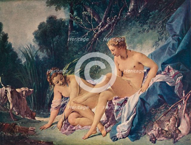 'Diana Leaving the Bath with One of Her Companions', 1742, (1911). Artist: Francois Boucher.