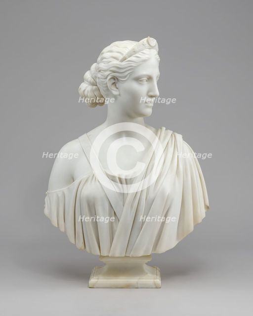 Diana, model 1852, carved 1853. Creator: Hiram Powers.