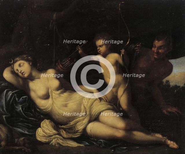 Diana sleeping. Creator: Agostino Carracci.