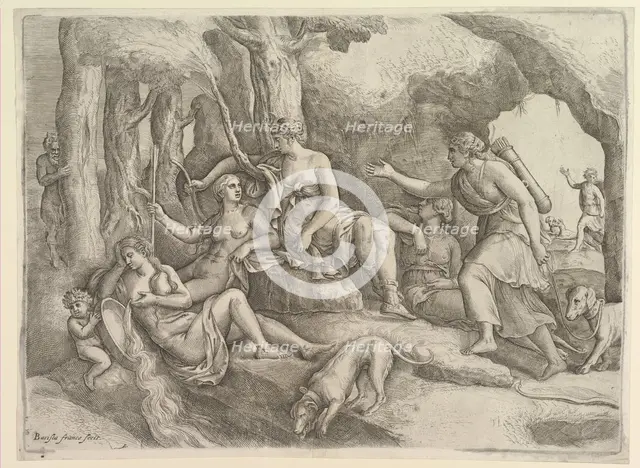 Diana Resting with Nymphs. Creator: Battista Franco Veneziano.