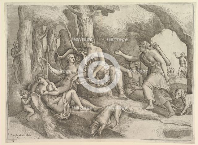 Diana Resting with Nymphs. Creator: Battista Franco Veneziano.