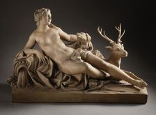Diana with a Stag and a Dog, 1687. Creator: Jean-Baptiste Tuby