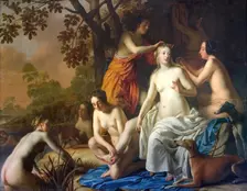 Diana with her Nymphs, 1650. Creator: Gerrit van Honthorst