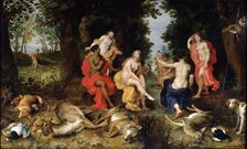 Diana's Rest on the Hunt late 16th or early 17th century. Artist: Jan Brueghel the Elder