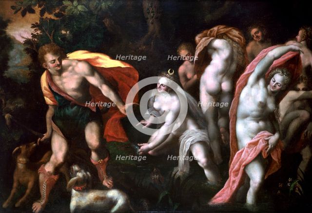 'Diane and Acteon', c1584-1609. Artist: Joseph Heintz the Elder