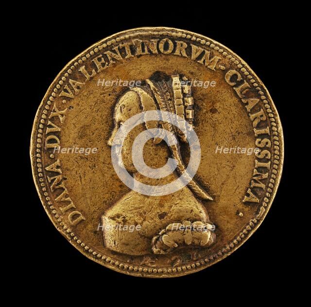 Diane de Poitiers, 1499-1566, Wife of Louis de Breze, Duchess of Valentinois 1548 [obverse], c. 1525 Creator: Unknown.