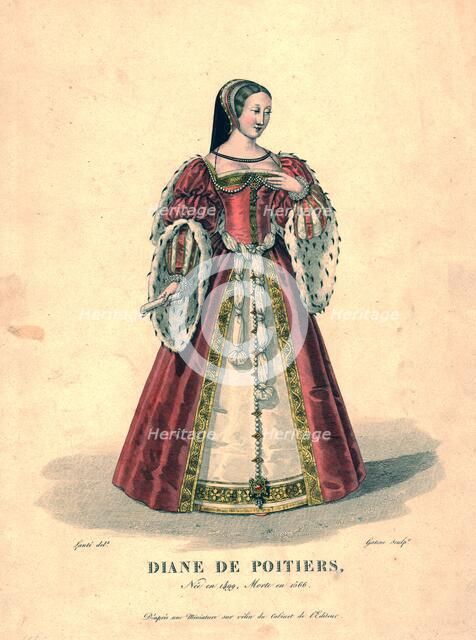 Diane de Poitiers, (early 19th century). Creator: Georges Jacques Gatine.