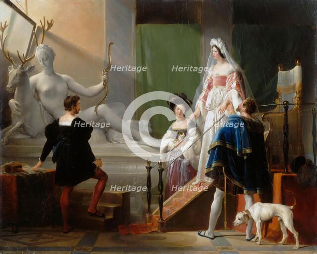 Diane de Poitiers Visiting Jean Goujon. Artist: Fragonard, Alexandre-Évariste (1780-1850)