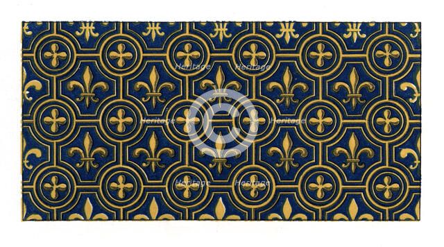 Diaper ornament, 14th century, (1843).Artist: Henry Shaw