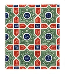 Diapered ornament, 14th century, (1843).Artist: Henry Shaw